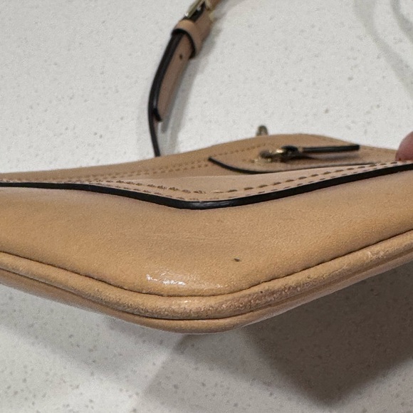 Coach Tan Leather North South Zip Crossbody - Picture 12 of 13